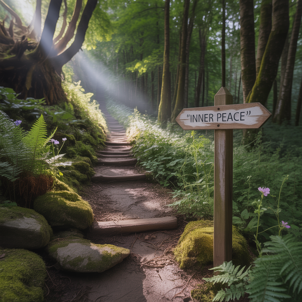 Chemin forestier ensoleillé